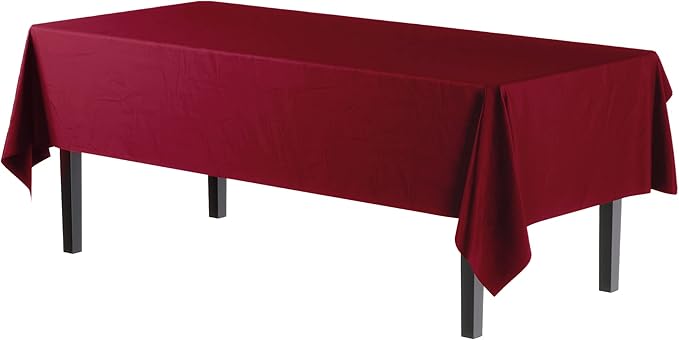 Party Solids Pack of 12 Premium Plastic Tablecloth 54 Inch x 108 Inch Rectangle - Image 2