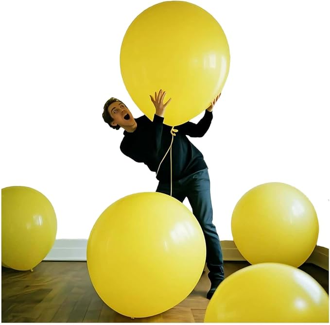 30 Pack Yellow Balloons 36 inch Yellow Latex Large Balloons by ZWZLIULIAN