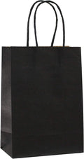 25 PCS Small Gift Bags Black Kraft Paper Bags by ADIDOEVA