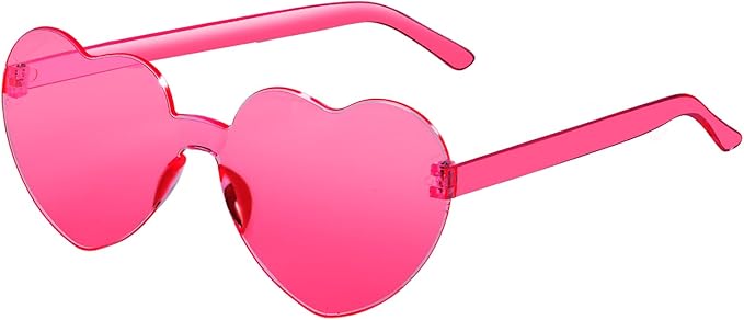 12 Pairs Heart Shaped Sunglasses by AGGKKY