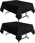 sancua 2 Pack Black Tablecloth 54 x 54 Inch, Stain and Wrinkle Resistant Square by sancua