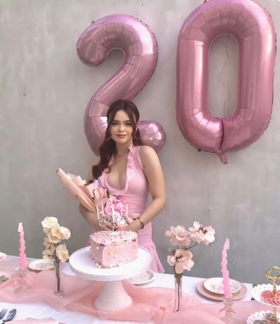 Pearlescent Pink 40 Inch 0 Number Balloons, 0 Decorations - Image 4