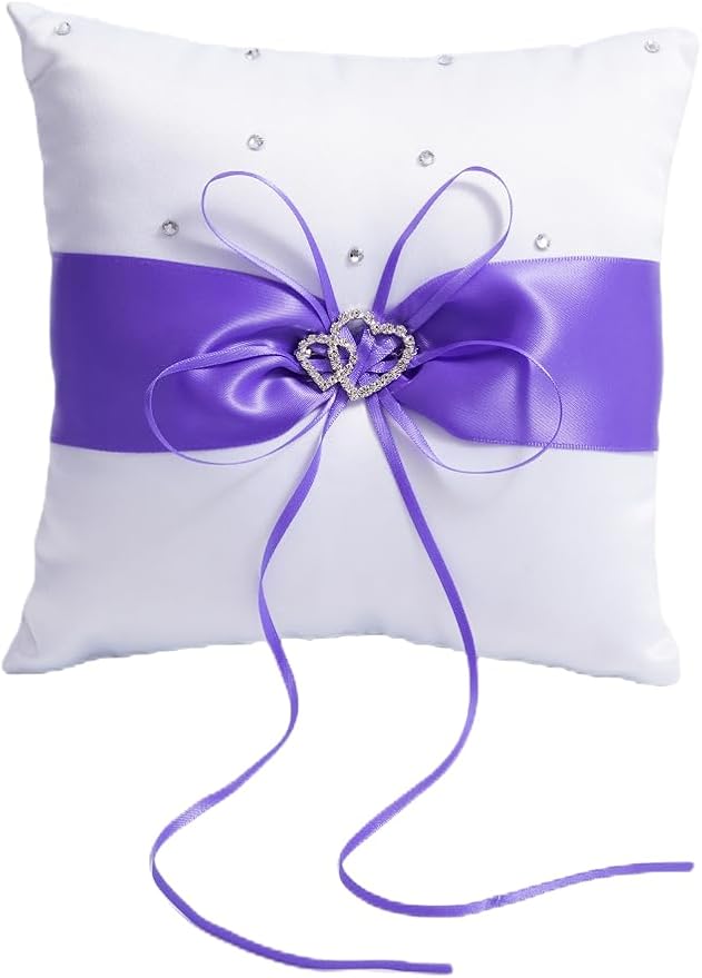 QIRMIZI Ring Pillow, Pearls Ring Cushion, Ring Bearer, Ring Holder by QIRMIZI