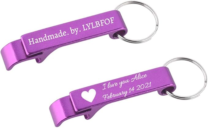 100pcs Personalized Bottle Opener Keychain Custom Aluminum Beer Bottle Opener - Image 5
