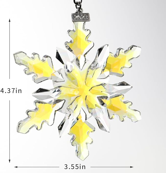 2024 Christmas Ornament Crystal Snowflake Ornaments Annual Edition Christmas - Image 2