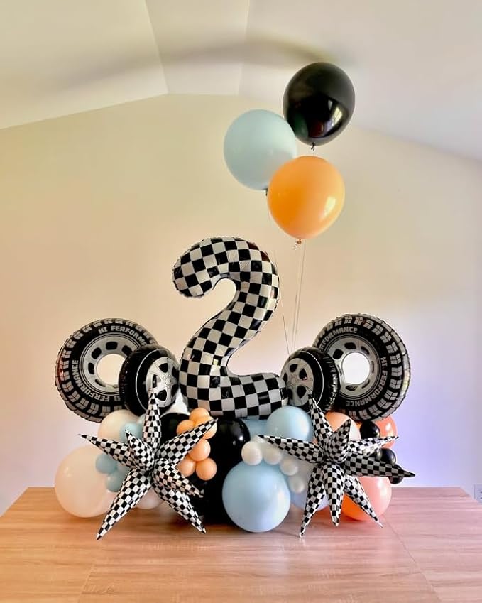 3pcs 26inch 3D Black White Explosion Star foil Balloon - Image 4