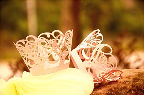 Joinwin Newly Design 48pcs Pink Laser Cut Cupcake Wrappers Wraps Wedding - Image 4