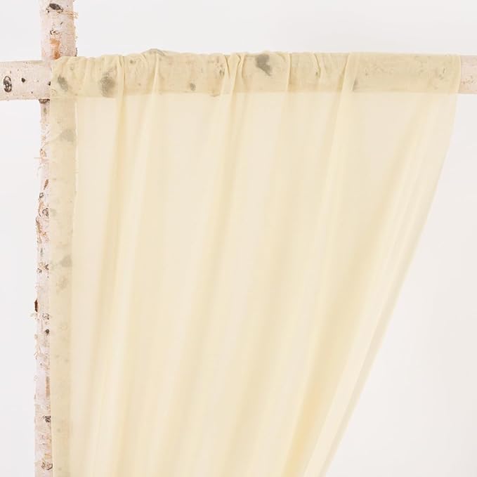 MLMW Wedding Arch Draping Fabric 1 Panel 29" x 20Ft Champagne Sheer Wedding - Image 3