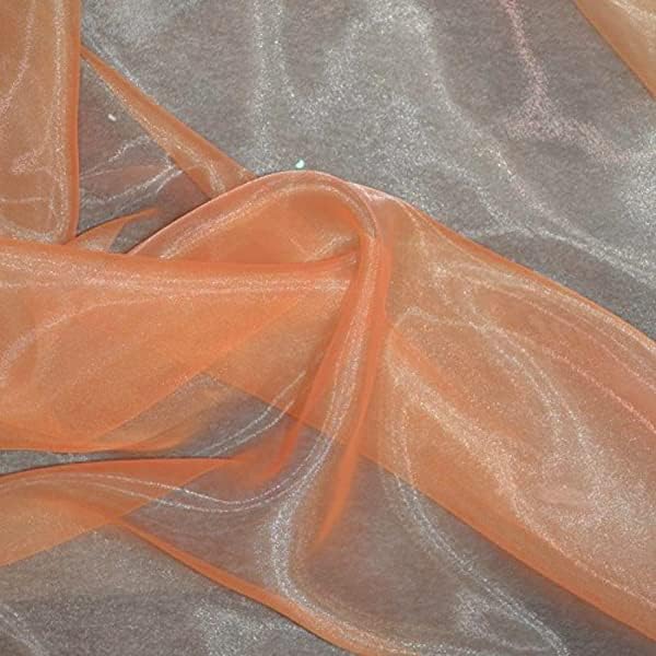 VDS Peach Organza Fabric, 5 Yards Continuous, 45” Wide, Wedding Party - Image 2
