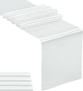 5-Pack Satin Table Runner Silver 12 x 108 inches Long, Table Runners by Hahuho