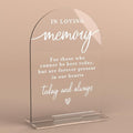 In Loving Memory Acrylic Wedding Sign Memory Table Sign by KongMoTree