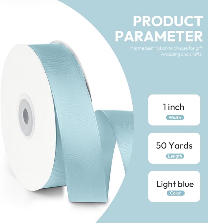 1" x 50 Yards Satin Ribbon - Image 2