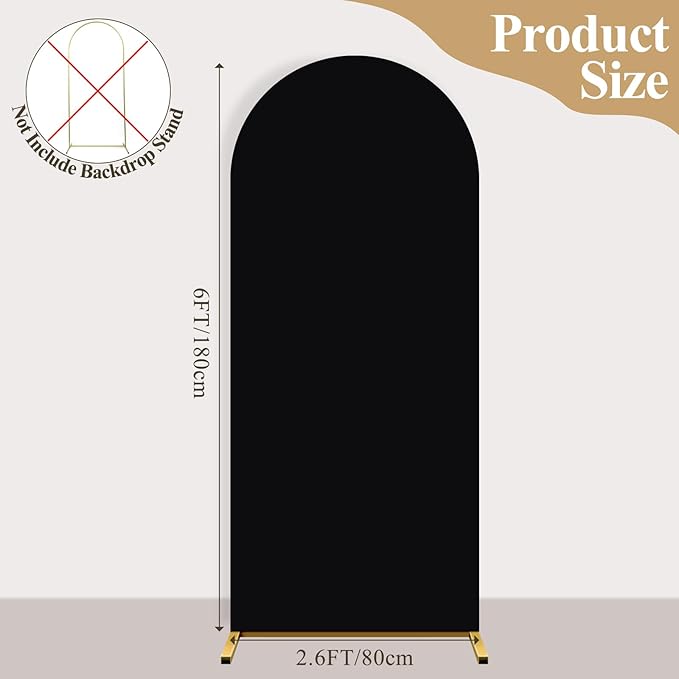 Ledido Wedding Arch Backdrop Cover 6FT Arch Covers Fitted Stretchy Spandex - Image 6