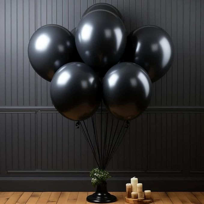 50 Pack Black Balloons 24 Inch Black Latex Party Balloon - Image 5