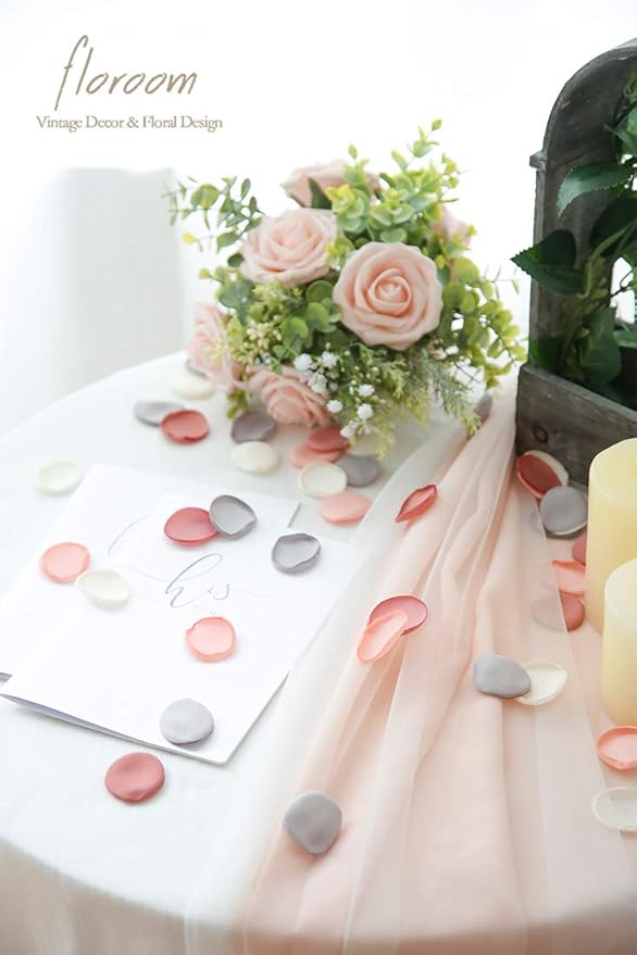 Floroom 300pcs Rose Petals Artificial Faux Silk Flower Petals - Image 4