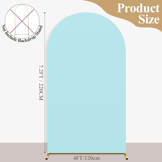 Ledido Wedding Arch Backdrop Cover 7.2FT Arch Covers Fitted Stretchy Spandex - Image 2