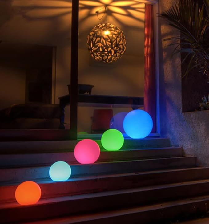 Mr.Go 10" Ultra-Fun Waterproof RGB Color-Changing LED Ball Light Orb Globe Lamp - Image 5