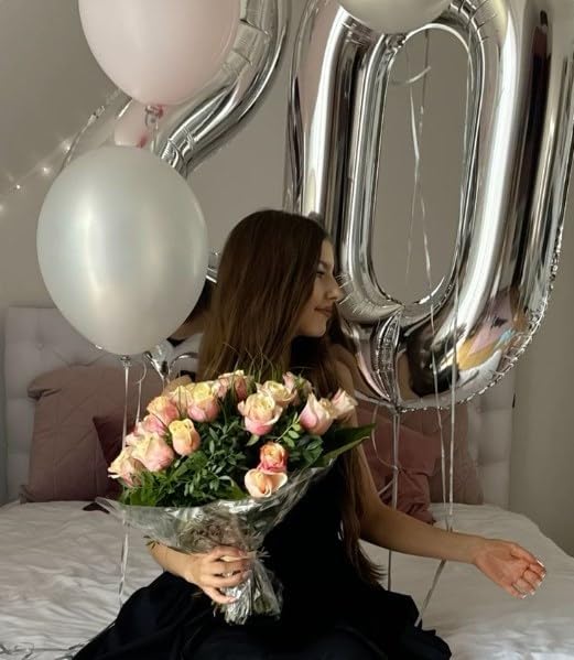 Silver 40 Inch 0 Number Balloons, 0 Decorations - Image 7