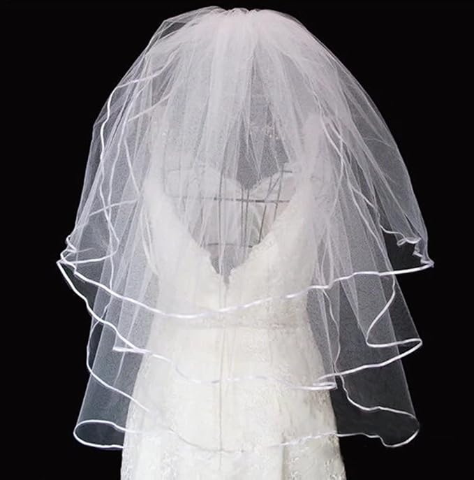 Women's Short Wedding Veils - Image 2