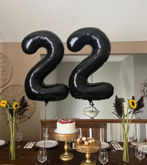 Black Number 22 Balloon - Image 4