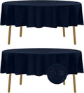 Fokitut 2 Pack Waterproof Round Tablecloth, 90 Inch, Stain Resistant and by BalsaCircle
