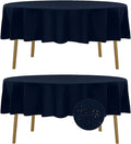 Fokitut 2 Pack Waterproof Round Tablecloth, 60 Inch, Stain Resistant and by BalsaCircle