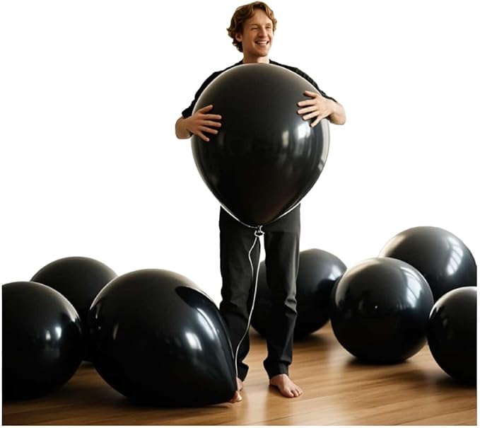 50 Pack Black Balloons 24 Inch Black Latex Party Balloon by ZWZLIULIAN