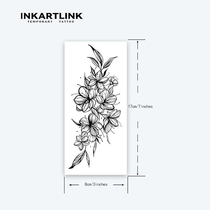 INKARTLINK Tattoo Tech, 2 Sheets Large Semi Permanent Tattoo, Adult Art Design - Image 4