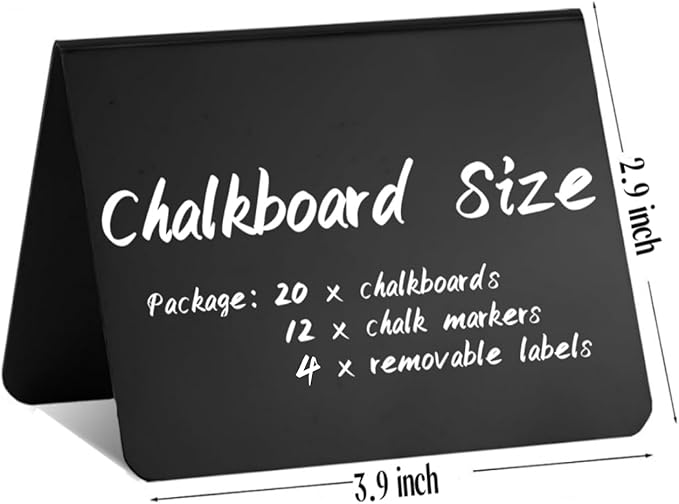 20 Pack Mini Chalkboard Signs Food Labels - Image 2