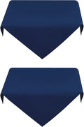 2 Pack Small Square Navy Polyester Tablecloth 24X24 Inch by mylacerhome