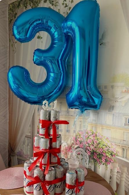 Navy blue Number 1 Balloon 40 inch, Number 1 Birthday Balloon - Image 9