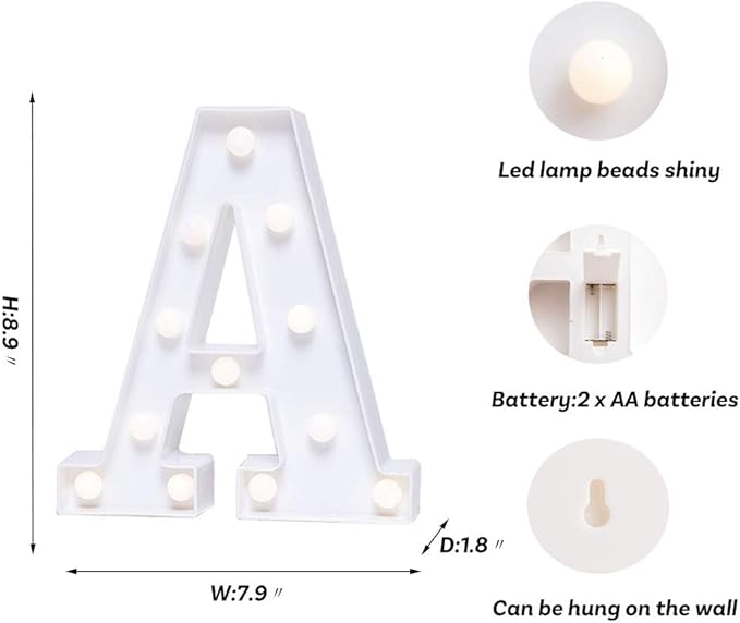 Foaky Light Up Letters, Marquee Letters, Engagement Party Decorations Letter - Image 2