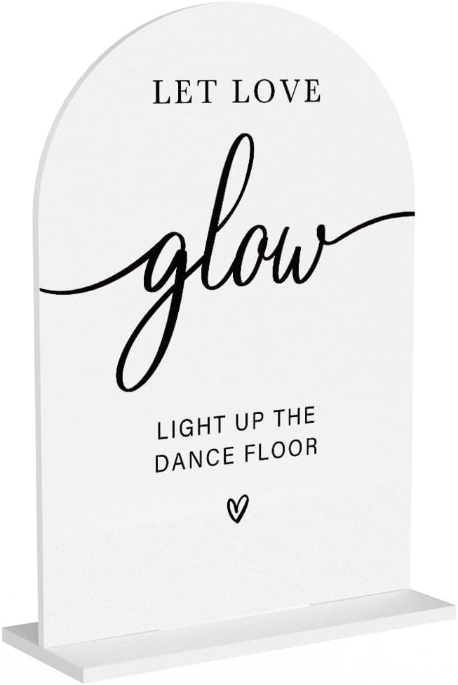 Acrylic Wedding Sign Let Love Glow Sign by KongMoTree