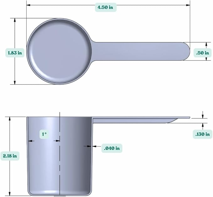 1/3 Cup Long Handle Scoop for Measuring Coffee, Pet Food, Spices and Other Dry - Image 2