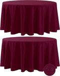 Fokitut 2 Pack Waterproof Round Tablecloth, 108 Inch, Stain Resistant and by BalsaCircle