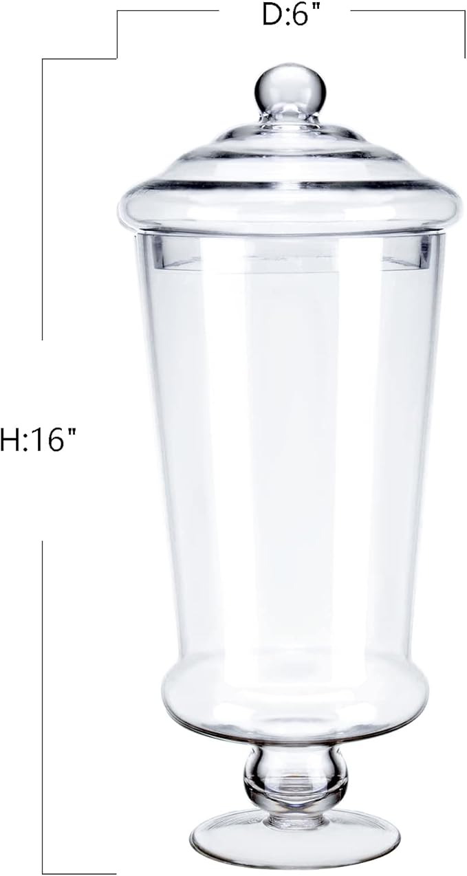 Glass Apothecary Jars, Decorative Wedding Candy Organizer Canisters - Image 2
