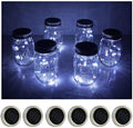 Decorman Solar Mason Jar Lid Lights, 6 Pack 20 LED Waterproof String Fairy Star by Decorman