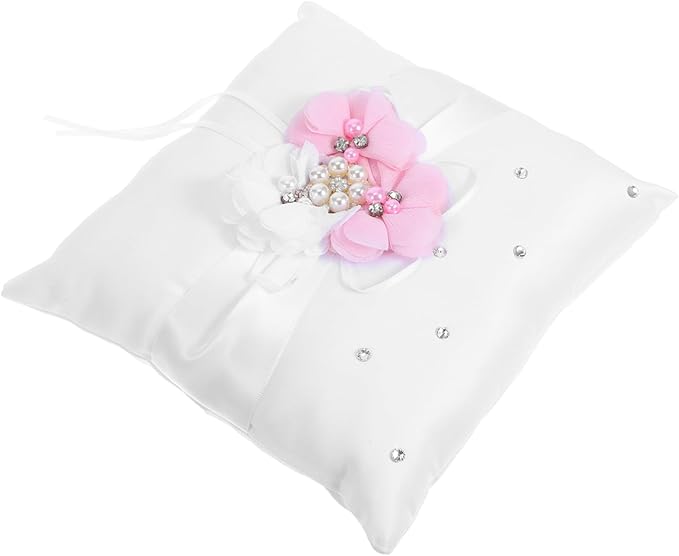 Floral Wedding Ring Bearer Pillow 20x20cm by Toddmomy