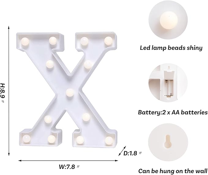 Foaky LED Letter Lights Sign Marquee Light Up Letters Sign - Image 2