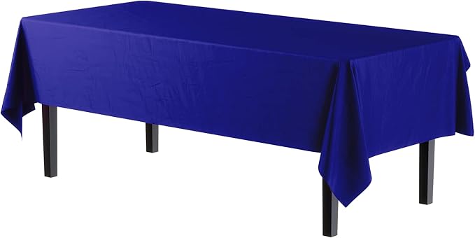 Party Solids 12-Pack Premium Plastic 54in. x 108in. Rectangle Table Cover - Image 2