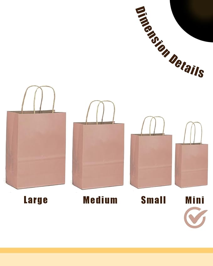qiqee 24 Pcs Coffee Mini Paper Gift Bags - Image 2