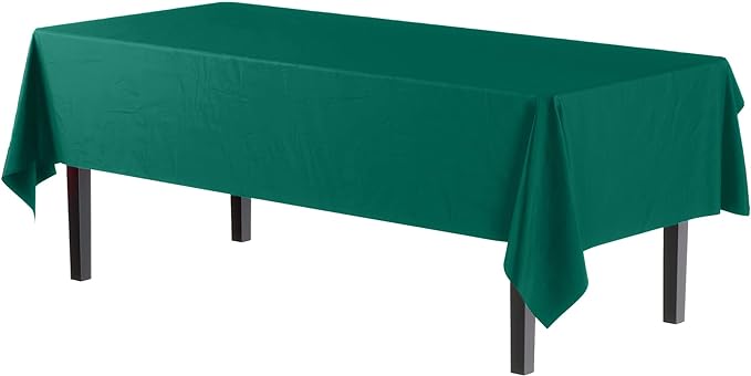 Exquisite 12-Pack Premium Plastic Tablecloth 54in. x 108in. Rectangle Table - Image 2