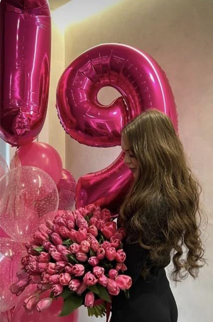 Hot Pink 40 Inch 0 Number Balloons, 0 Decorations - Image 6