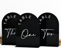 Black Arch Wedding Table Numbers by JINMURY