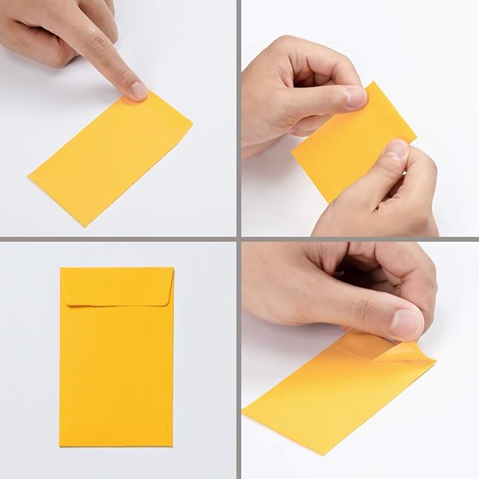 1000 Pieces Colorful Small Coin Envelopes Self-Adhesive Seed Envelopes Mini - Image 3