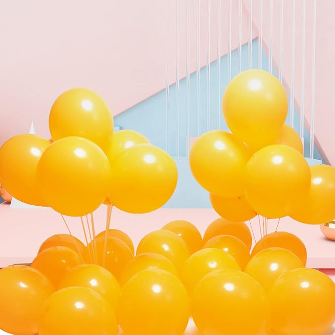 300 Pack Lemon Yellow Balloons 12 inch Mustard Yellow Latex Party Balloon Bulk - Image 5