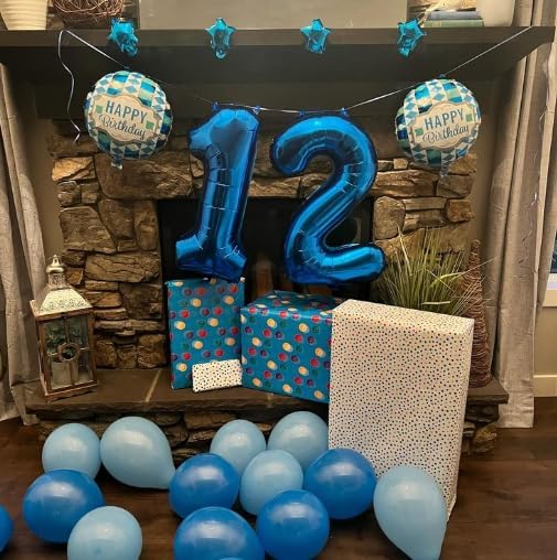 40 Inch Big Blue Number 2 Balloon Birthday Decoration, Number 2 Helium Balloon - Image 4