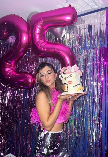 Hot Pink 40 Inch Large Number 50 Birthday Balloon, 50 50th Birthday Celebration - Image 4