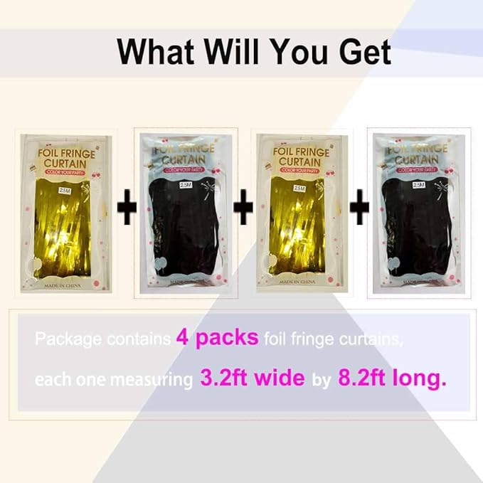 Black and Gold Party Decorations - Image 2