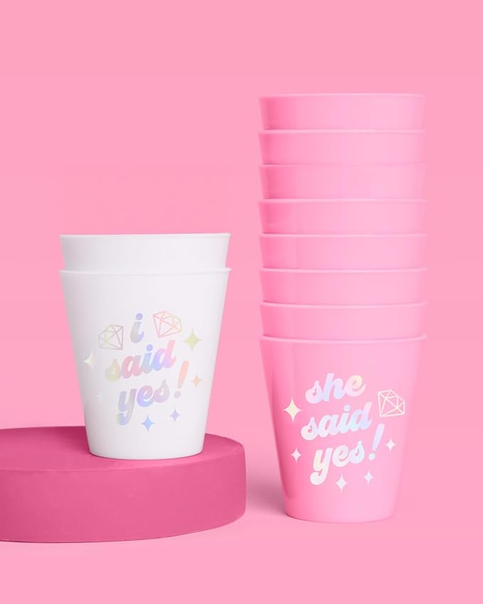 xo, Fetti Pink She Said Yes Shot Glasses - Image 2